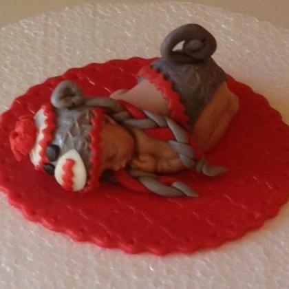 Sock Monkey Baby Shower Cake Topper Fondant Sock..