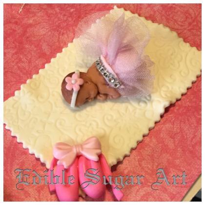 BABY SHOWER CAKE Pink feather tutu ..