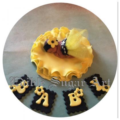 BUMBLE BEE BABY Shower Cake topper ..