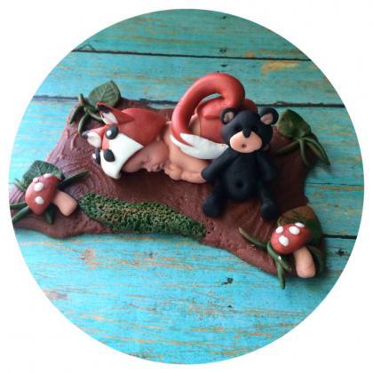 WOODLAND BABY SHOWER Cake Topper, f..