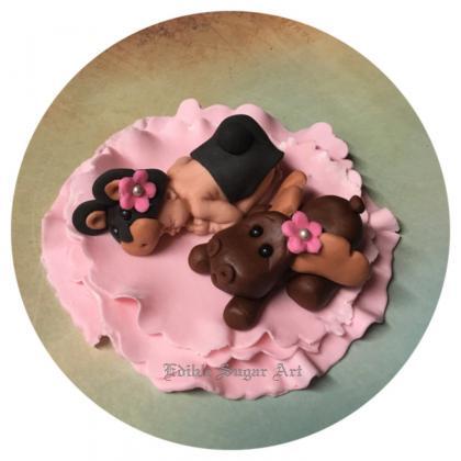 WOODLAND BABY SHOWER Moose Cake Top..