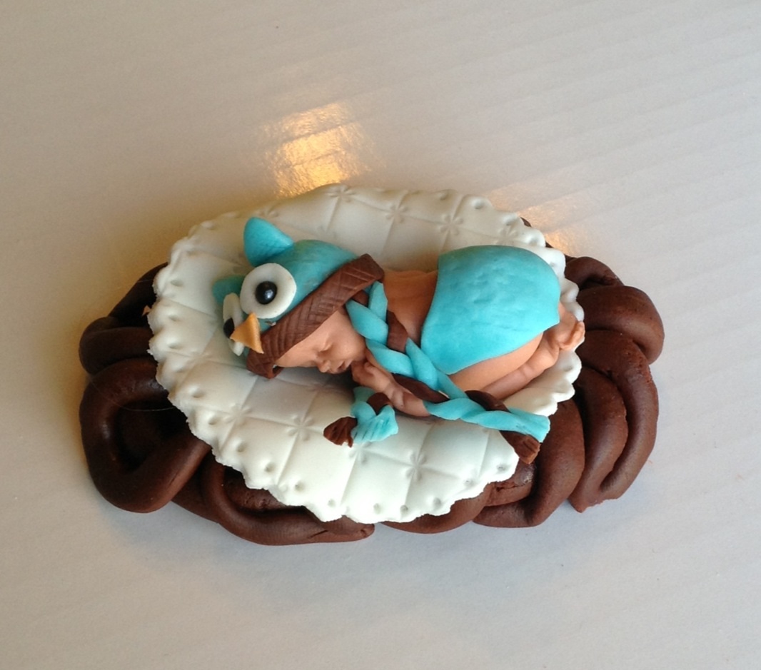 Woodland Baby Shower Owl Fondnat Cake Topper Baby Shower Decorations