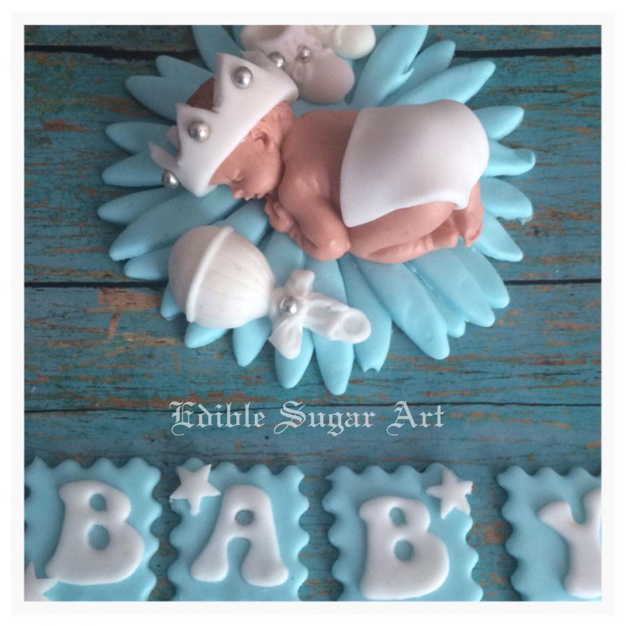 Baby Shower Cake Topper Fondant Baby Boy Cake Topper Fondant Cake