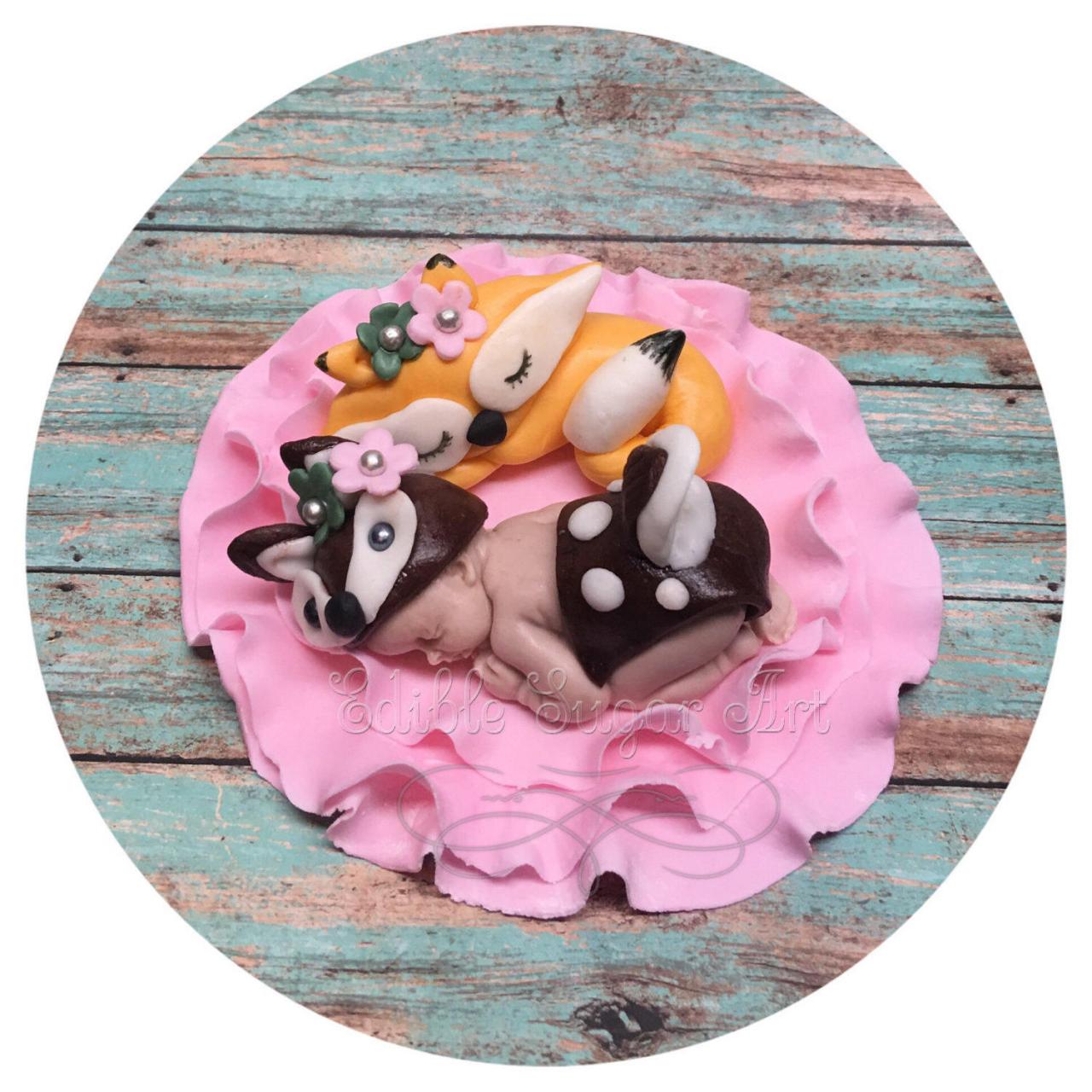 The Woodland Fox Fondant Cake Topper - Celebration Cakes & Toppers