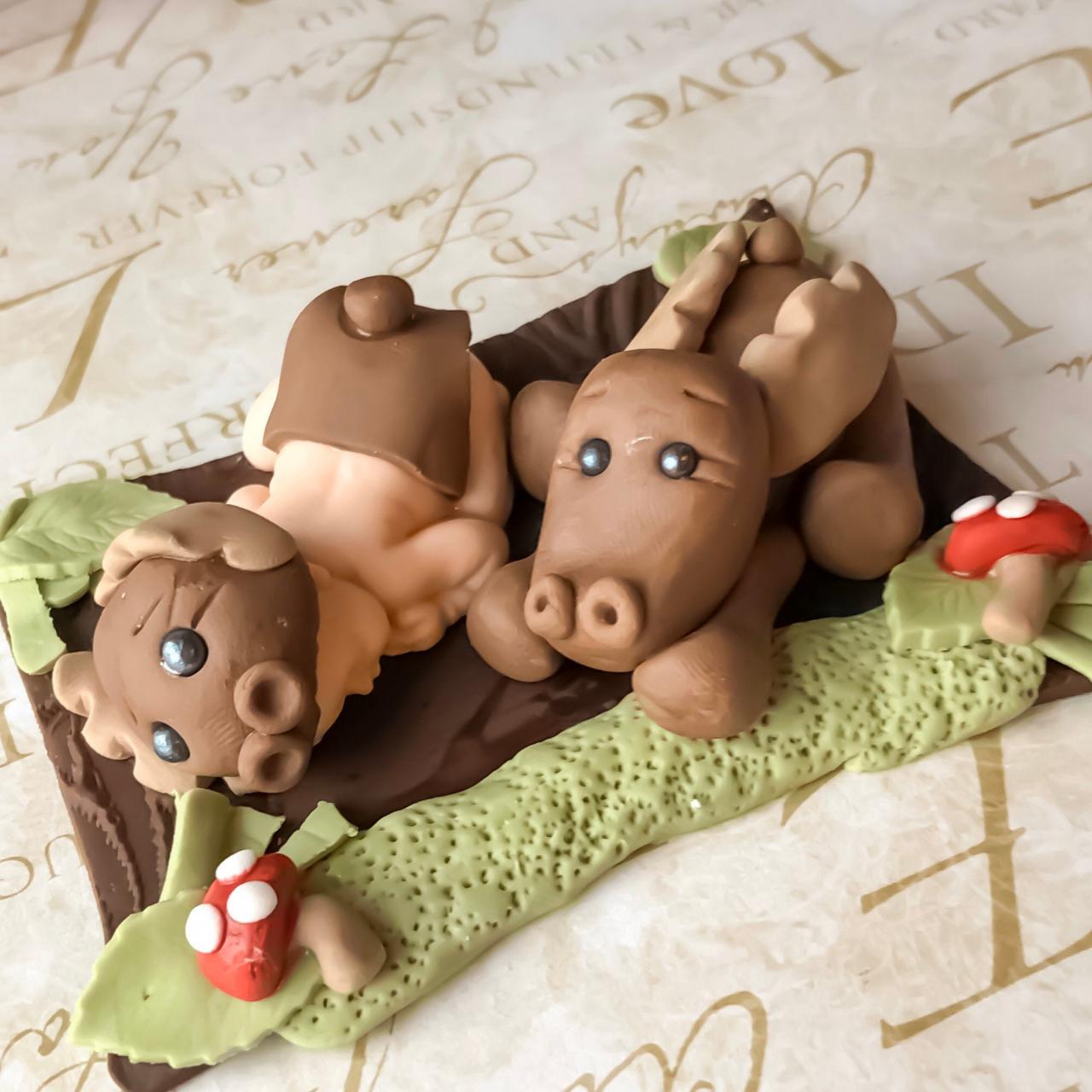 Woodland Baby Shower Cake Topper Fondant Baby Shower Cake Topper Moose Baby Shower Cake Topper Personalizable Baby Shower Cake Topper