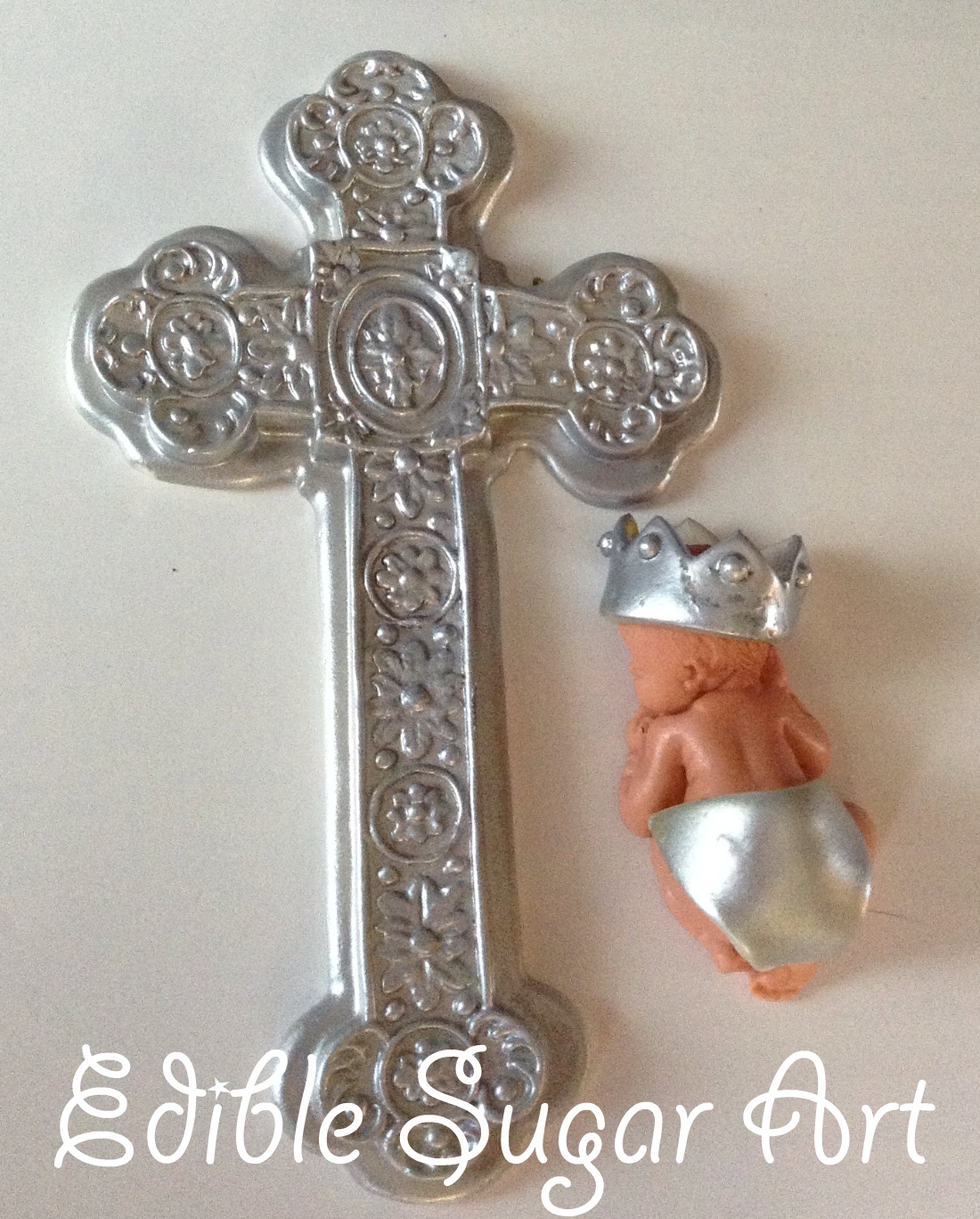 Christening Cake Topper Baby Boy Gown Baptism Decoration