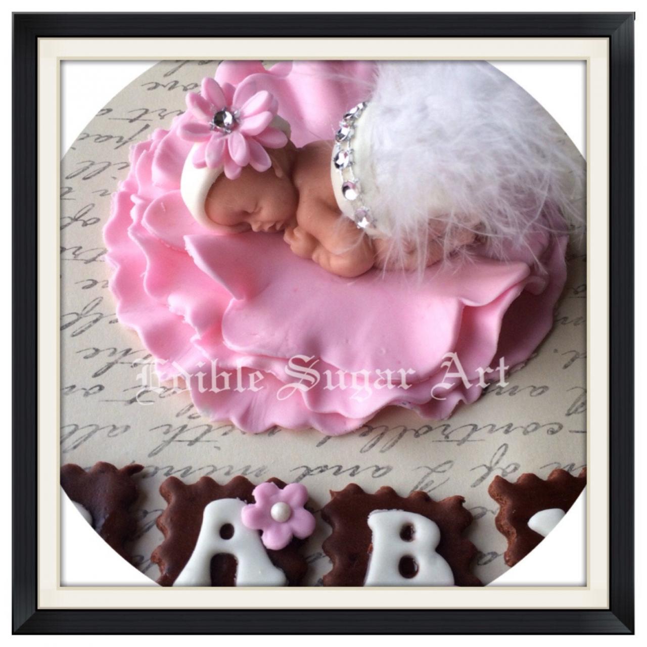 PRINCESS BABY SHOWER Cake Topper Fondant Cake Topper baby girl