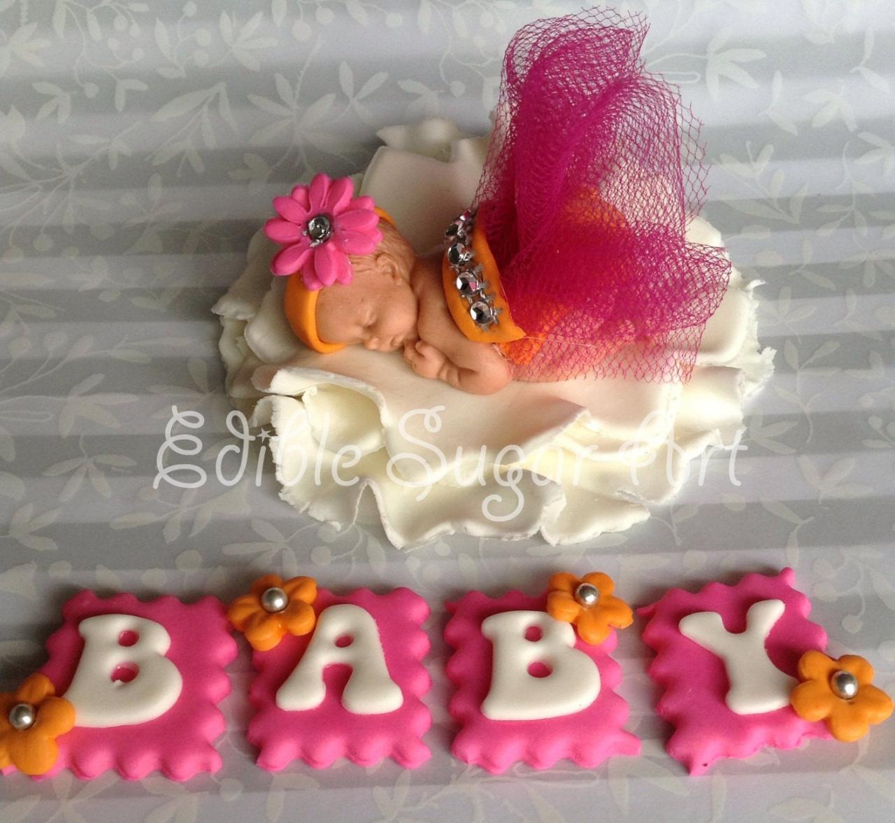 Tutu Baby Shower Cake Topper Girl
