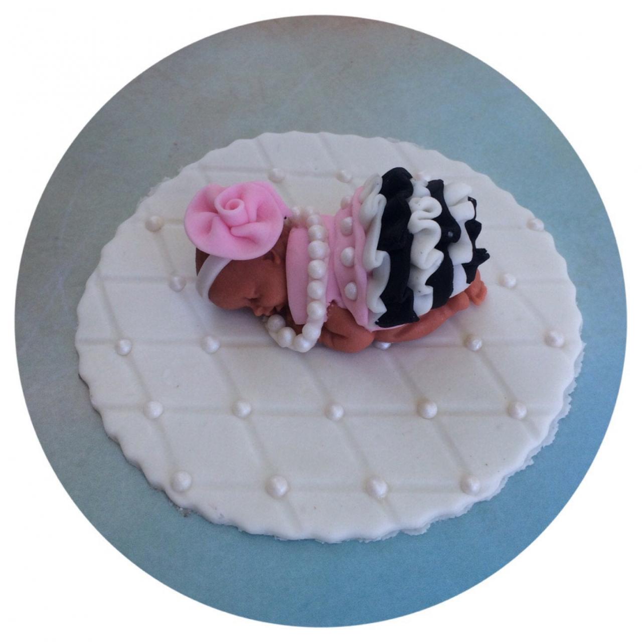 BABY SHOWER CAKE Pink tutu Topper Fondant baby Tutu Cake Topper Fondant Cake Topper baby girl