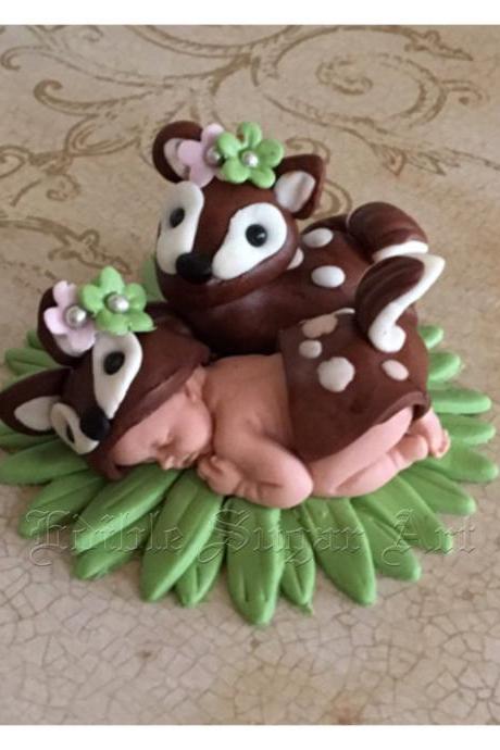 Woodland Baby Shower Cake Topper