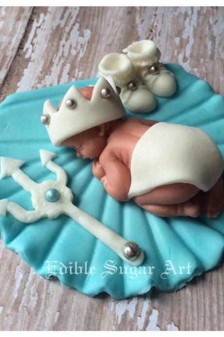 Nautical Baby Shower Trident King Of The Seanautical Baby Girl Pink Sail Boat Fondant Cake Topper Sail Boat Anchor Baby Decorations