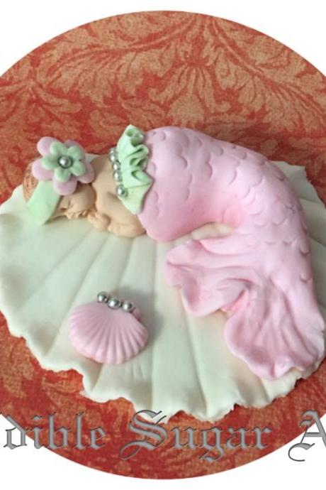MERMAID BABY SHOWER Cake Topper Baby Shower