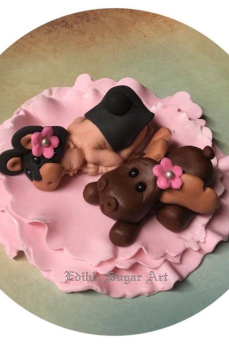 WOODLAND BABY SHOWER Moose Cake Topper