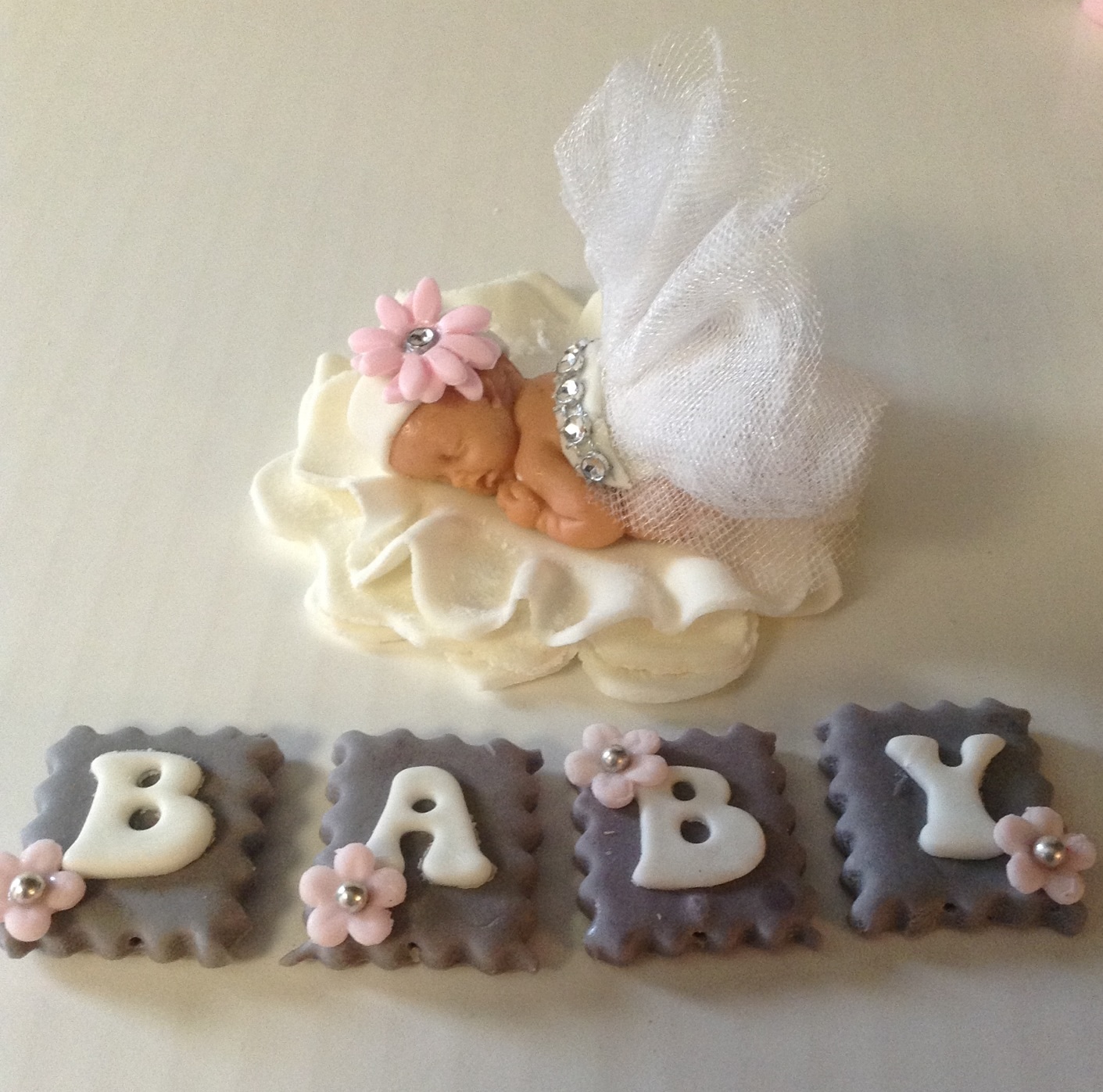 Baby Shower Cake Topper Fondant Baby On Luulla