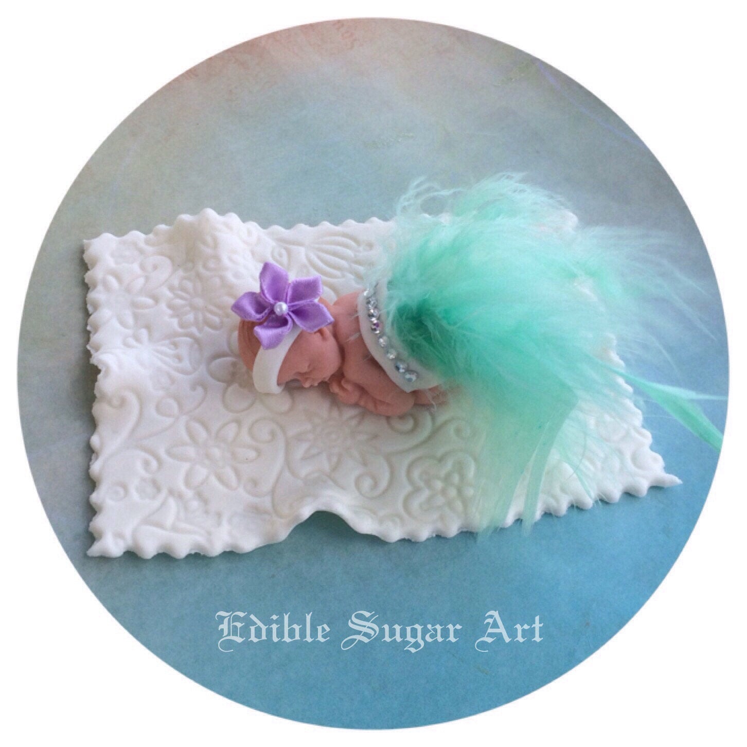 Baby Shower Cake Topper Pink Feather Tutu Topper Fondant Baby Tutu Cake