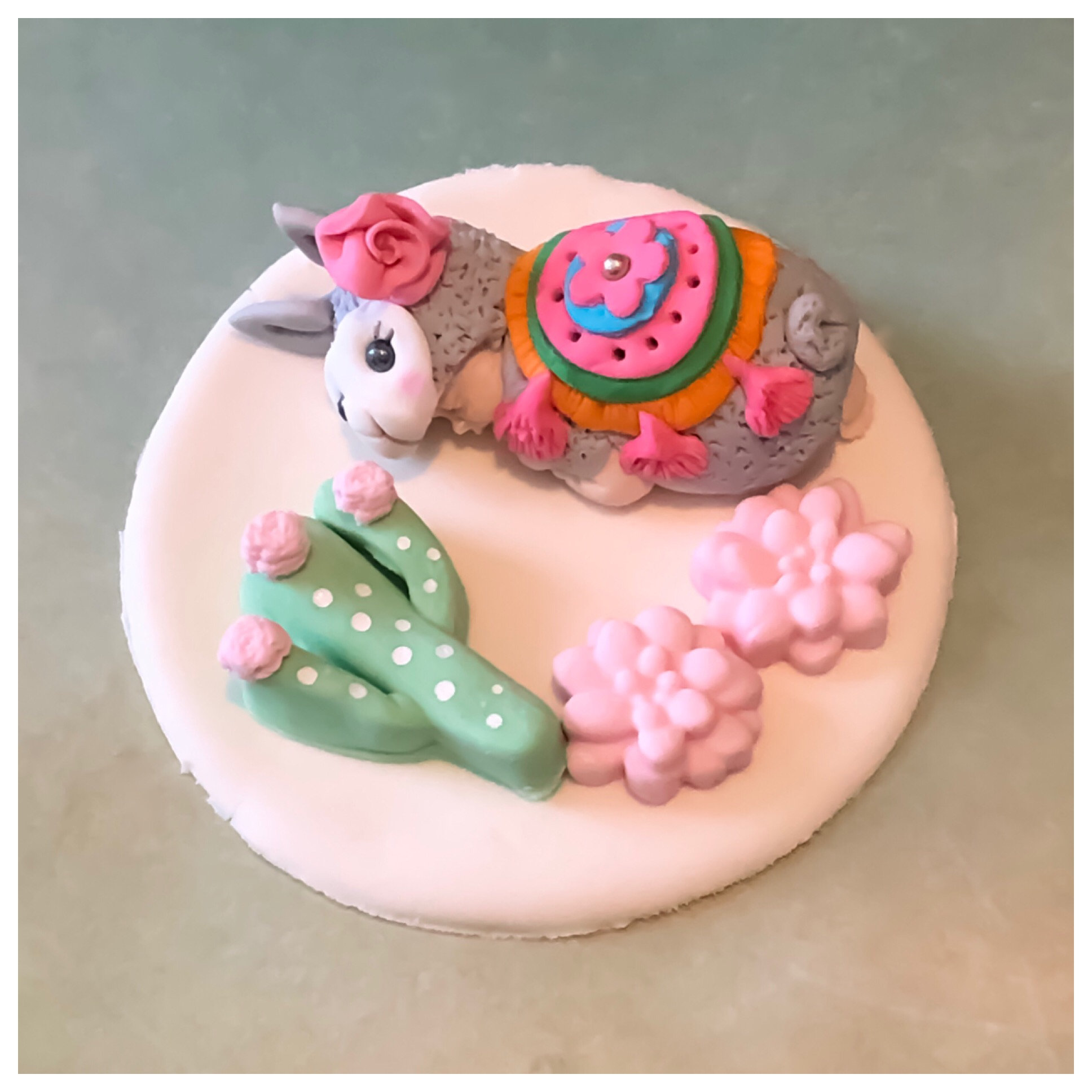 Llama Baby Shower Fondant Cake Topper Llama Mama Baby Fondant