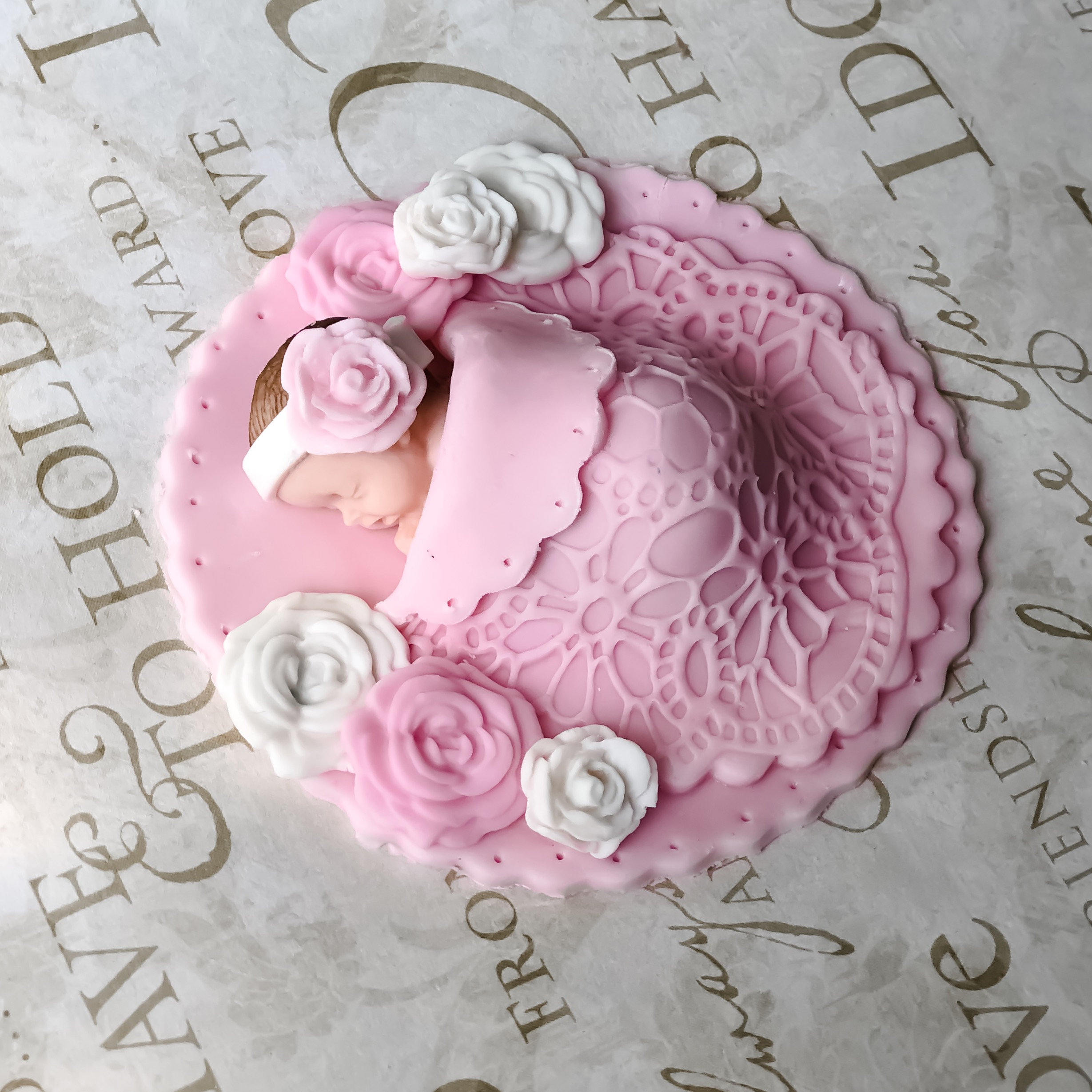 Baby Shower Cake Topper, Fondant Baby Shower Cake Topper, Cake Topper