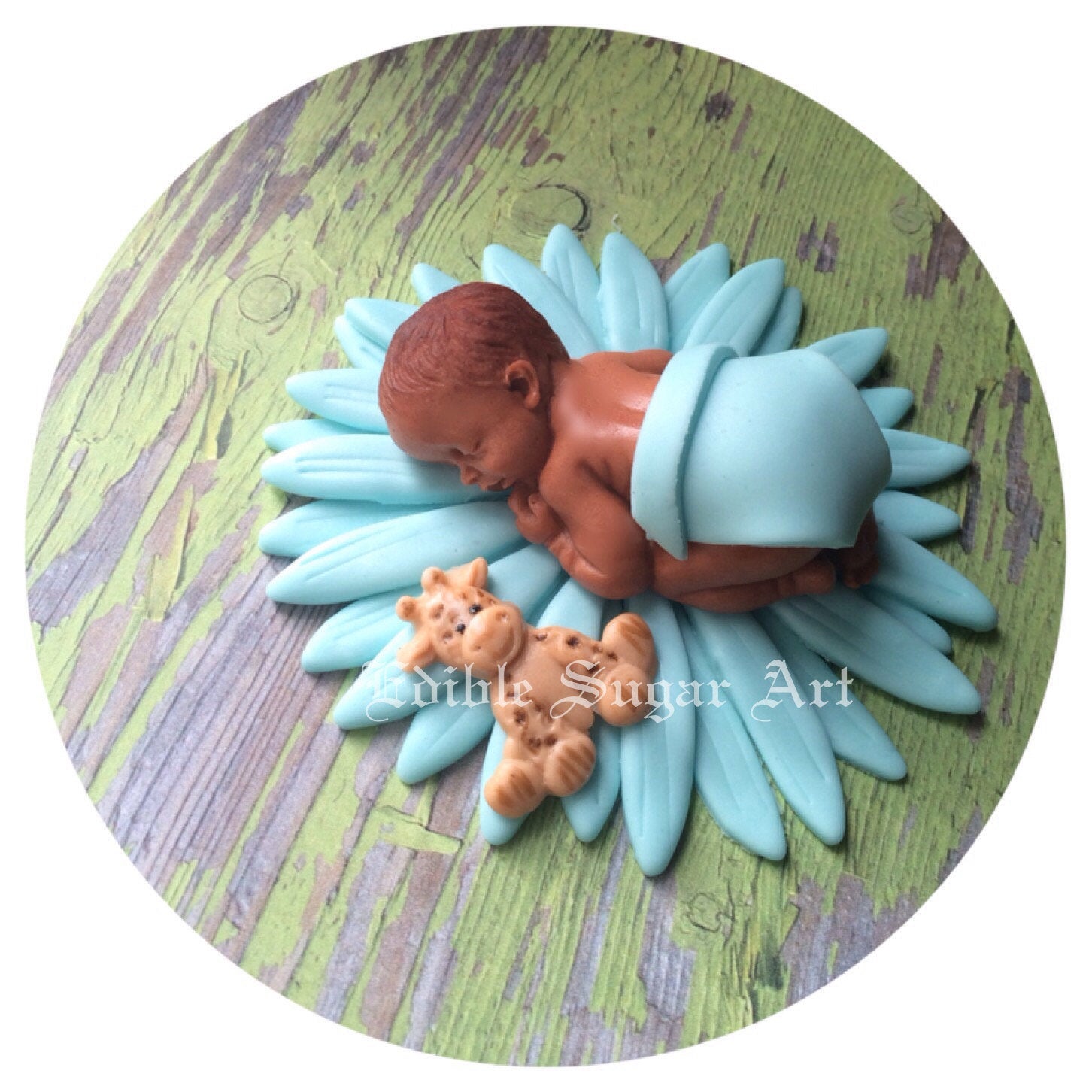Baby Shower Cake Topper Flower Daisy Baby Boy Cake Topper Vintage Boy